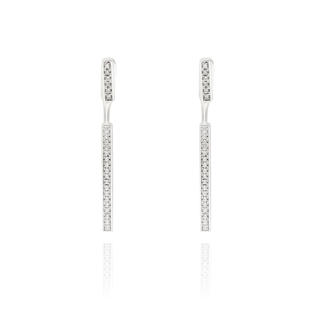Column Two-Way Diamond Earrings by Meher Jewellery