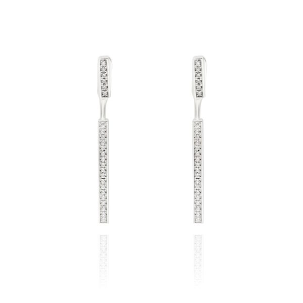 Column Two-Way Diamond Earrings by Meher Jewellery