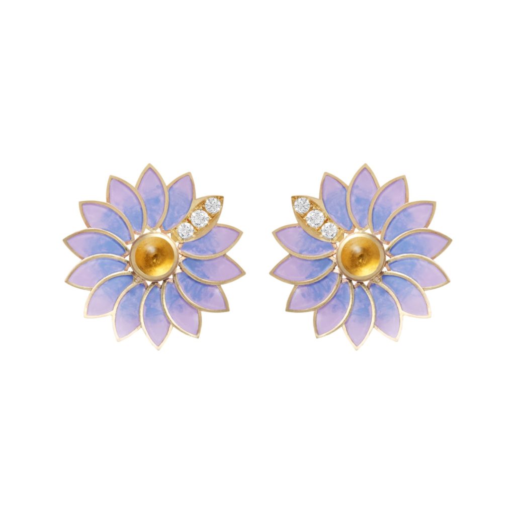 Daisy Lilac Earrings by Basak Baykal