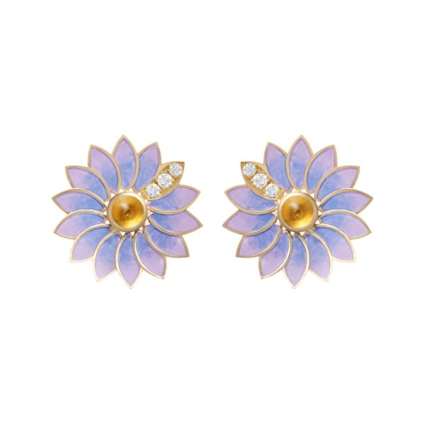 Daisy Lilac Earrings by Basak Baykal