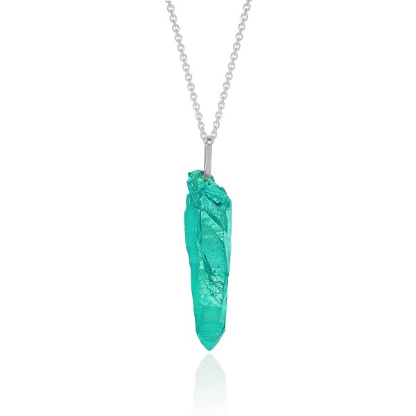 HotRocks Wand Necklace – Aqua Green by The Rock Hound