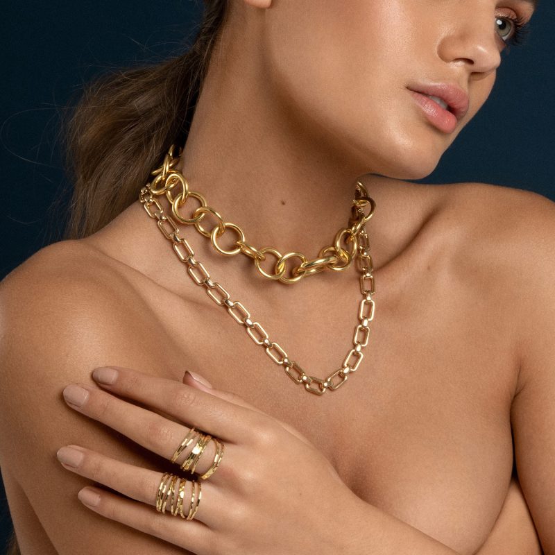 Daphne Gold Link Chain Bracelet by Amadeus