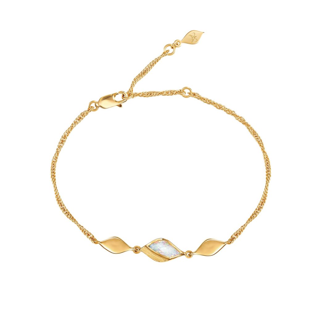 Clarity Gold Opal Bracelet by Lustre & Love