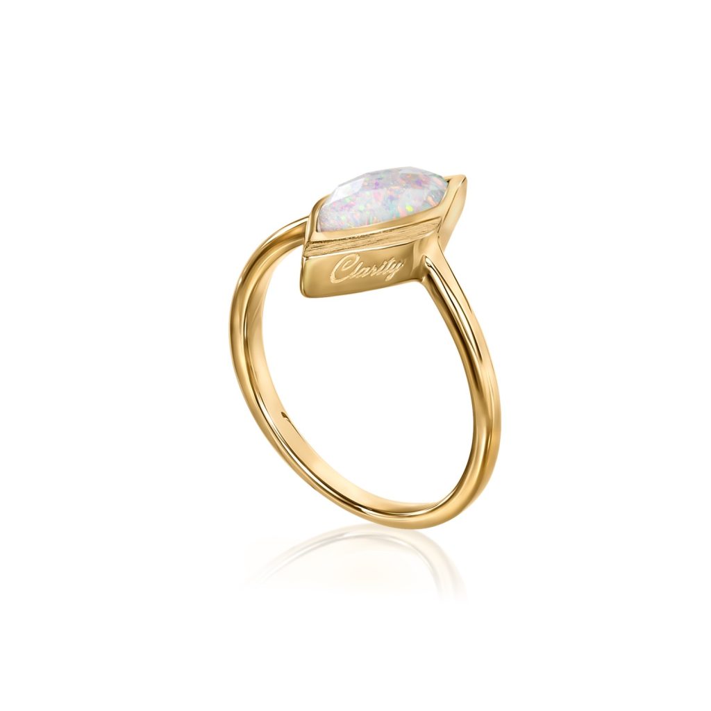 Clarity Gold Opal Ring by Lustre & Love