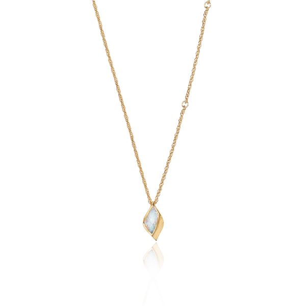 Limited Edition Strength Gold Opal Pendant Necklace by Lustre & Love