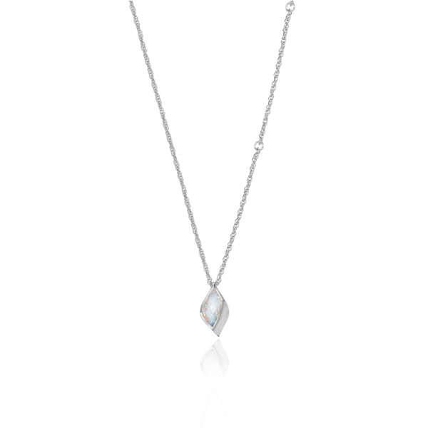 Limited Edition Strength Silver Opal Pendant Necklace by Lustre & Love