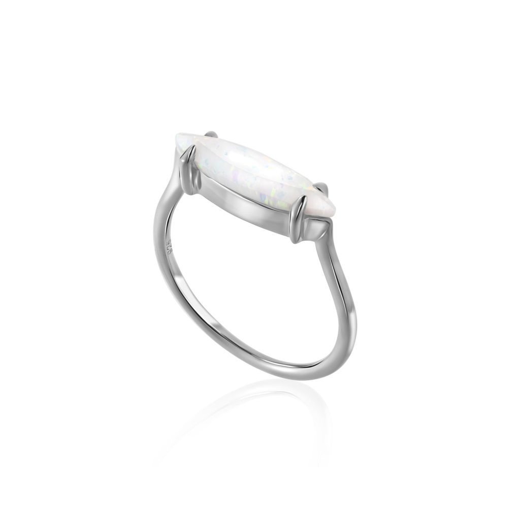 Silver Opal Ring by Lustre & Love