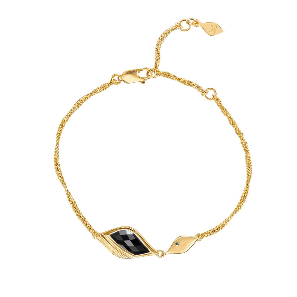 Strength Gold Onyx Bracelet by Lustre & Love