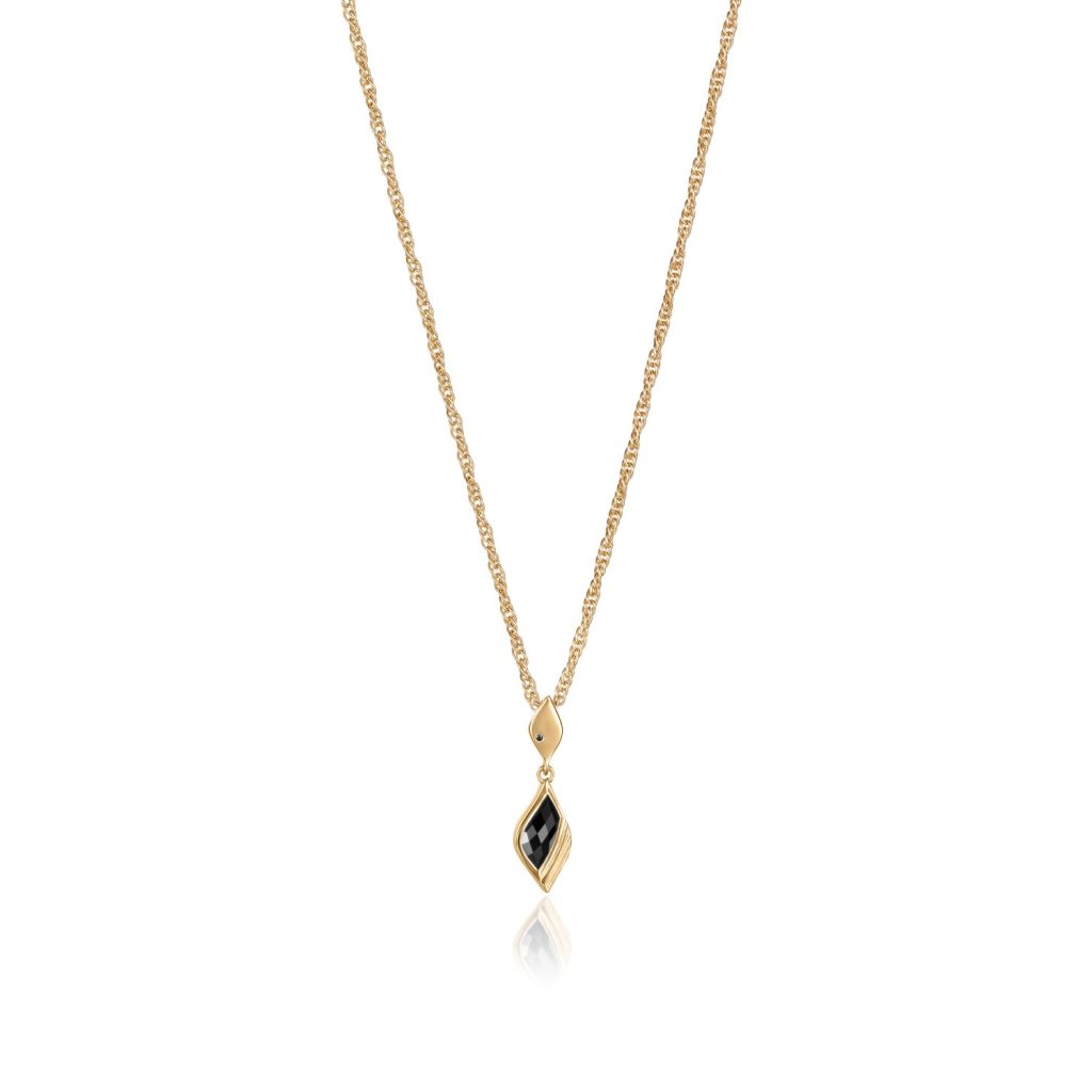 Strength Gold Onyx Necklace by Lustre & Love