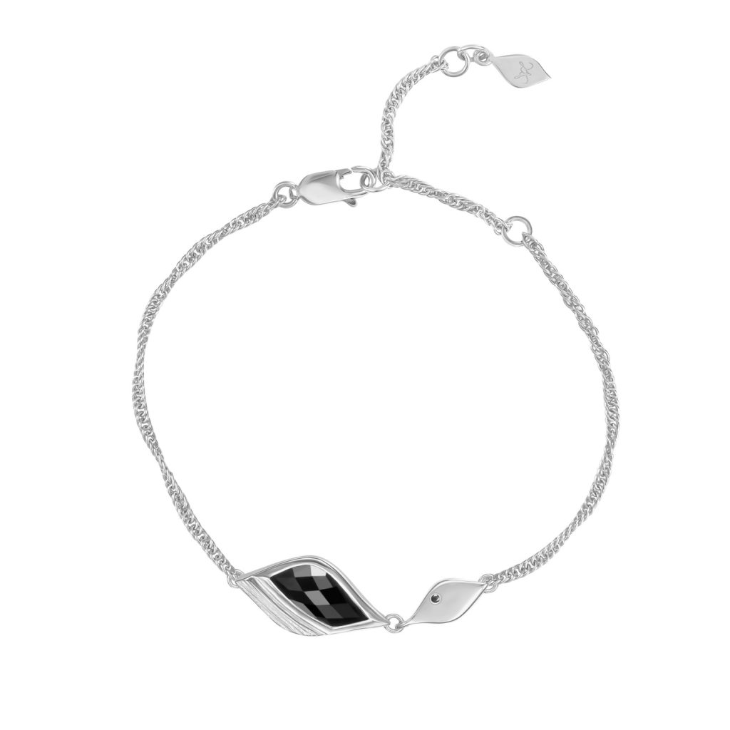Strength Silver Onyx Bracelet by Lustre & Love