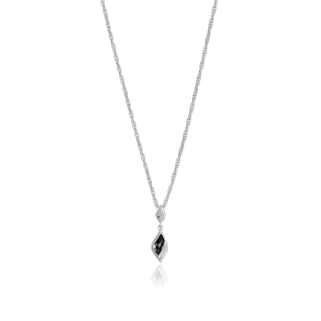 Strength Silver Onyx Necklace by Lustre & Love