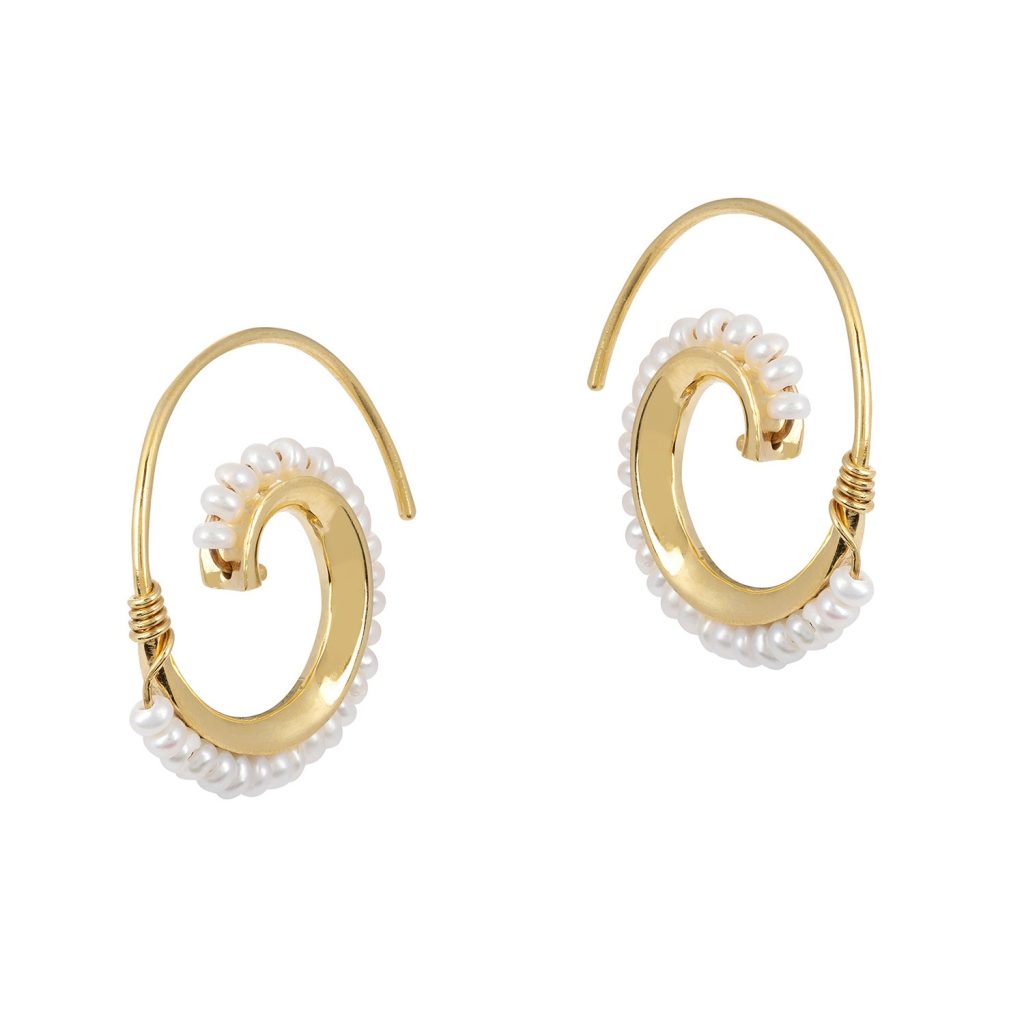 Venus Pearl Shell Earrings by Amadeus