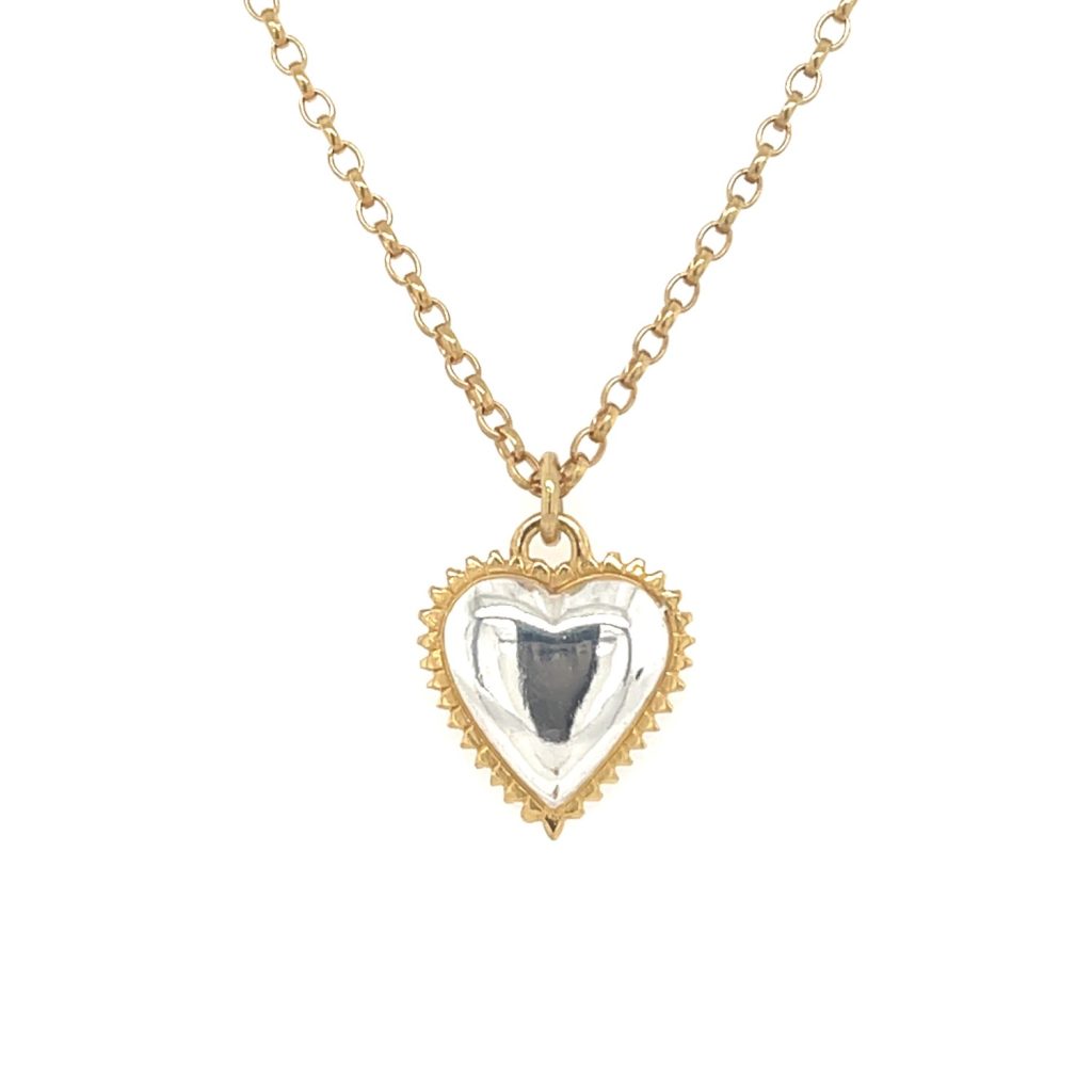 Lulu Heart Pendant – Gold Chain by Ana Verdun London