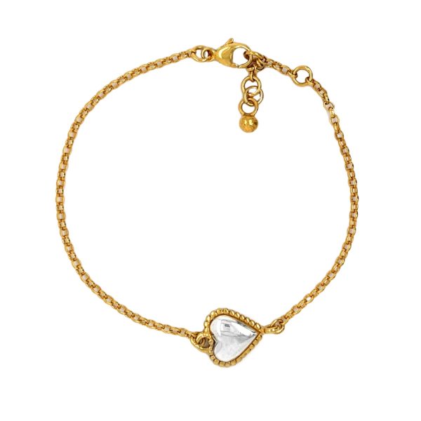 Zoe Heart Bracelet – Gold by Ana Verdun London