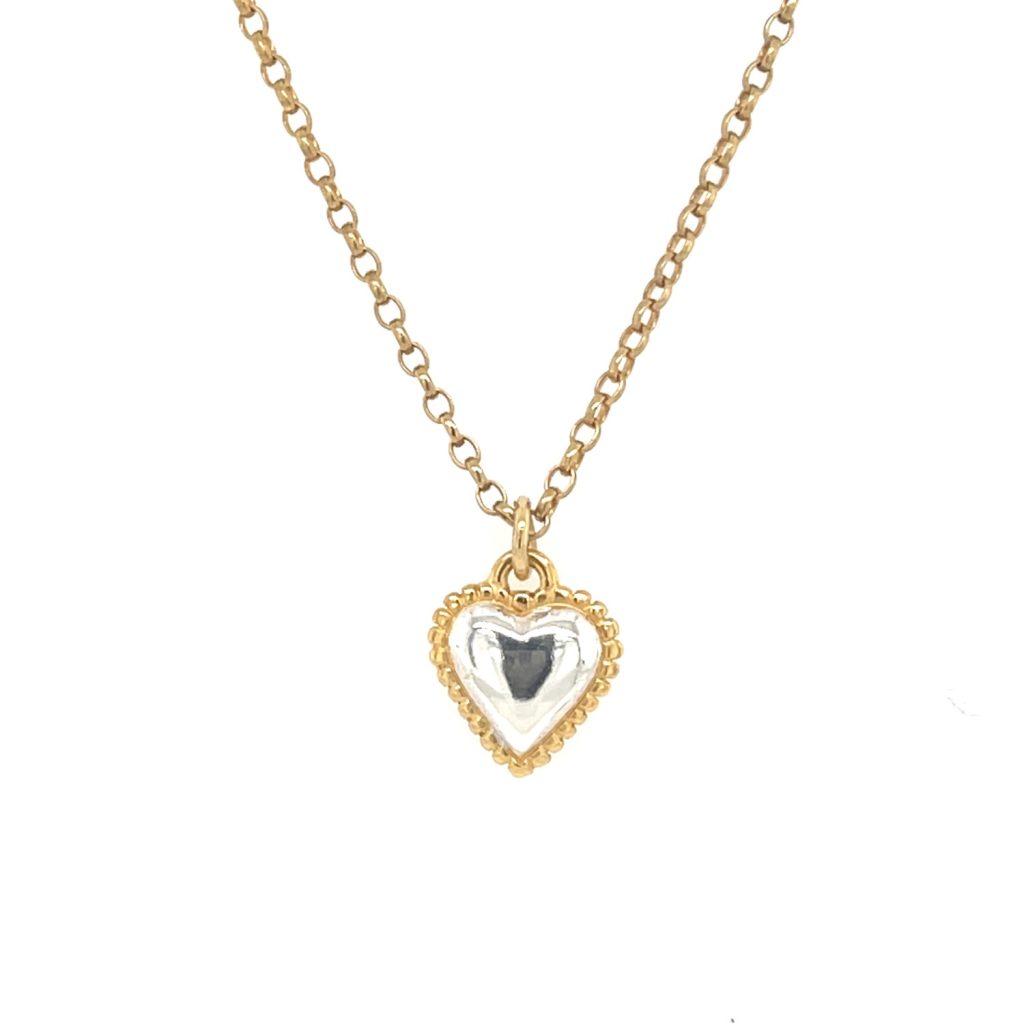 Zoe Heart Pendant – Gold Chain by Ana Verdun London