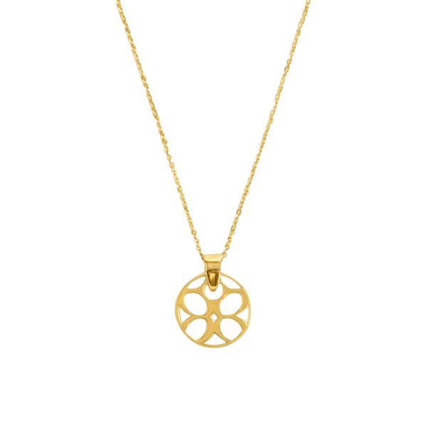 Signature Mini Disc Necklace in Gold by Considered Jewellery