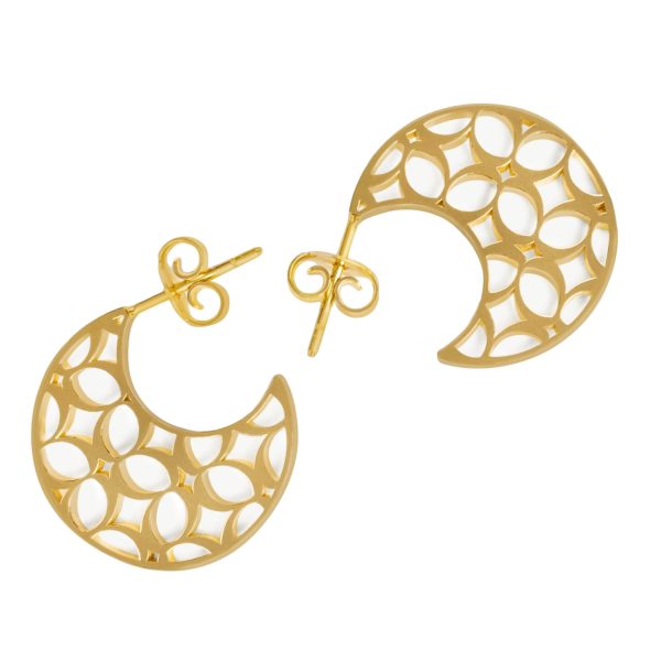 Signature Crescent Earrings in Gold by Considered Jewellery