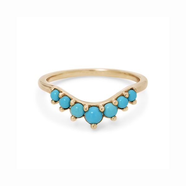 Cosmic Tiara Curve Band – Turquoise by Anna Sheffield