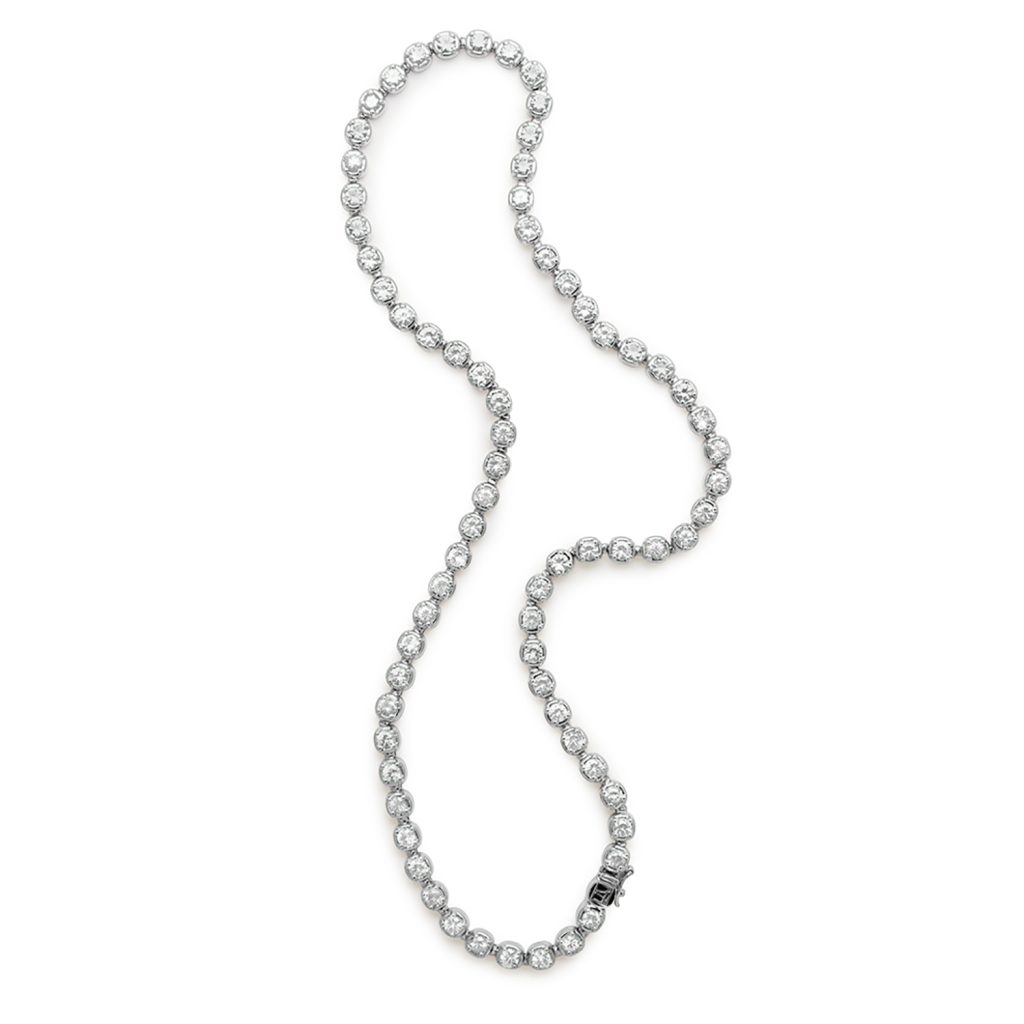 Ingot Eternity Necklace – Lab White Diamonds by Anna Sheffield