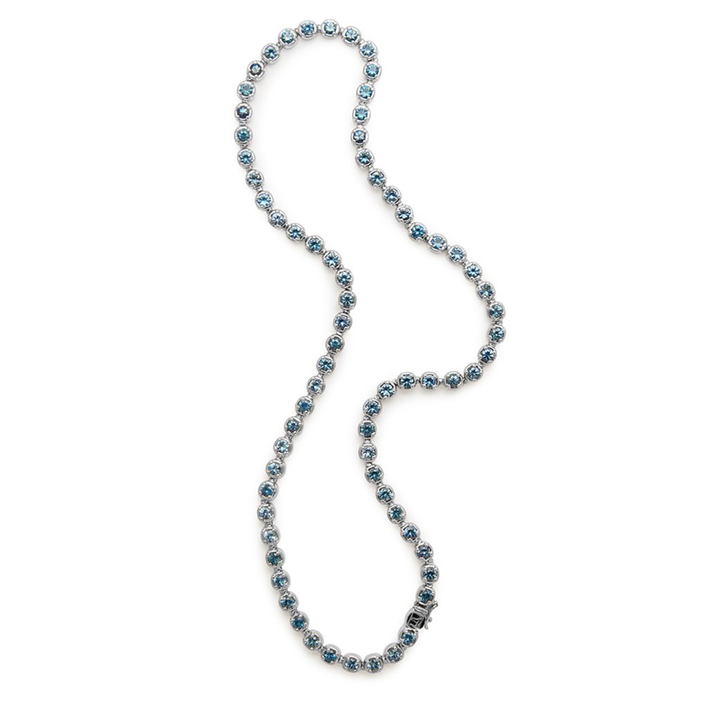 Ingot Eternity Necklace – Montana Sapphires by Anna Sheffield