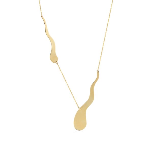 Flow Statement Gold Necklace by Orena Jewelry