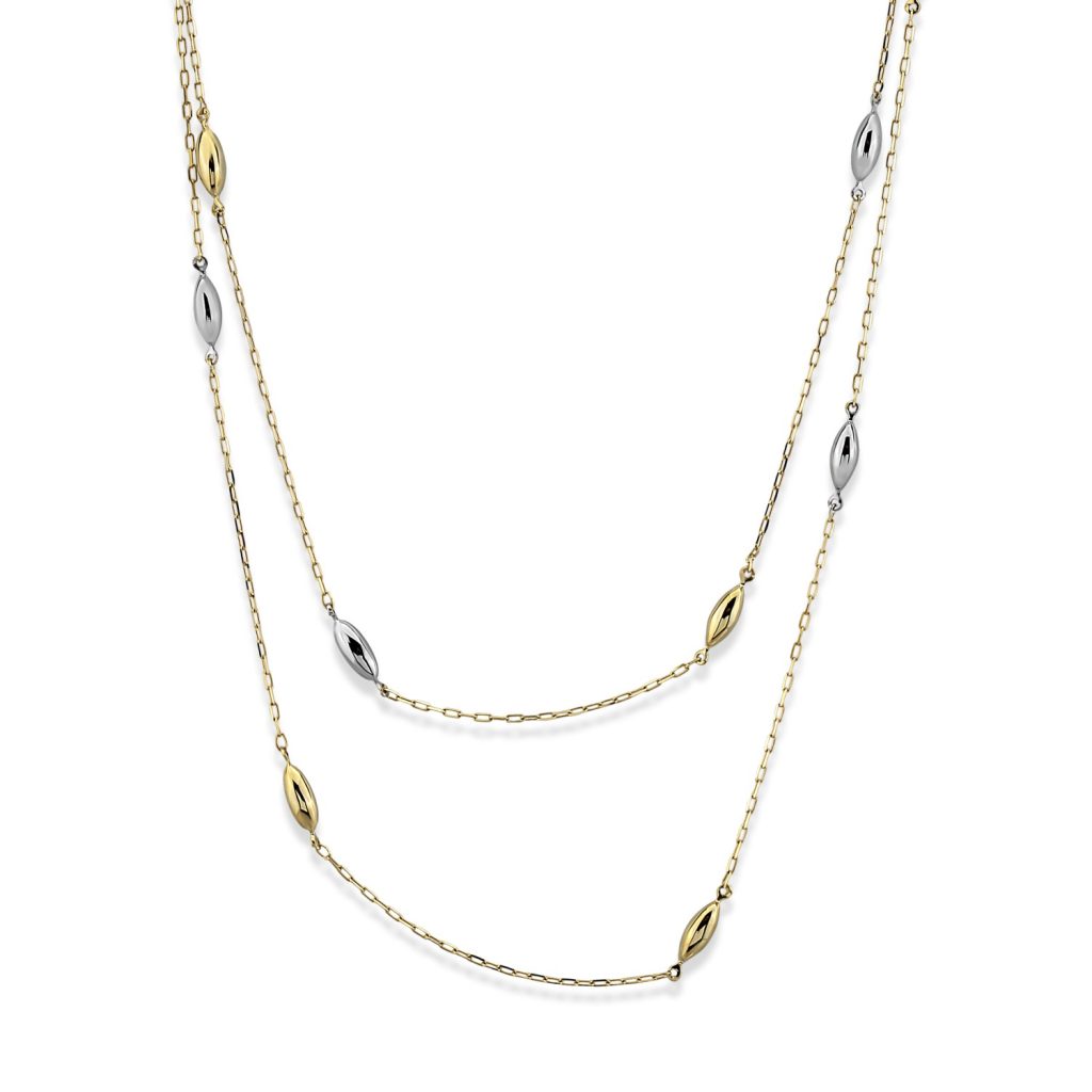 Multi-layer Station Necklace by Orena Jewelry